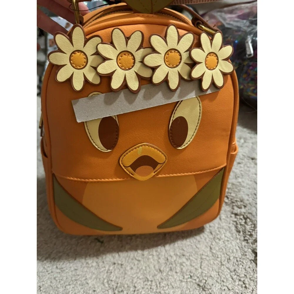 Loungefly Disney Parks Orange Bird Epcot Flower & Garden Festival Mini Backpack